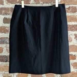 Vintage Ilyza‎ New York Size 12 Black Pencil Skirt
